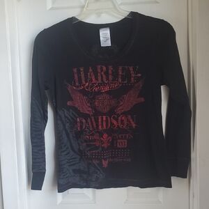 Women's Black Harley-Davidson Long Sleeve Shirt
